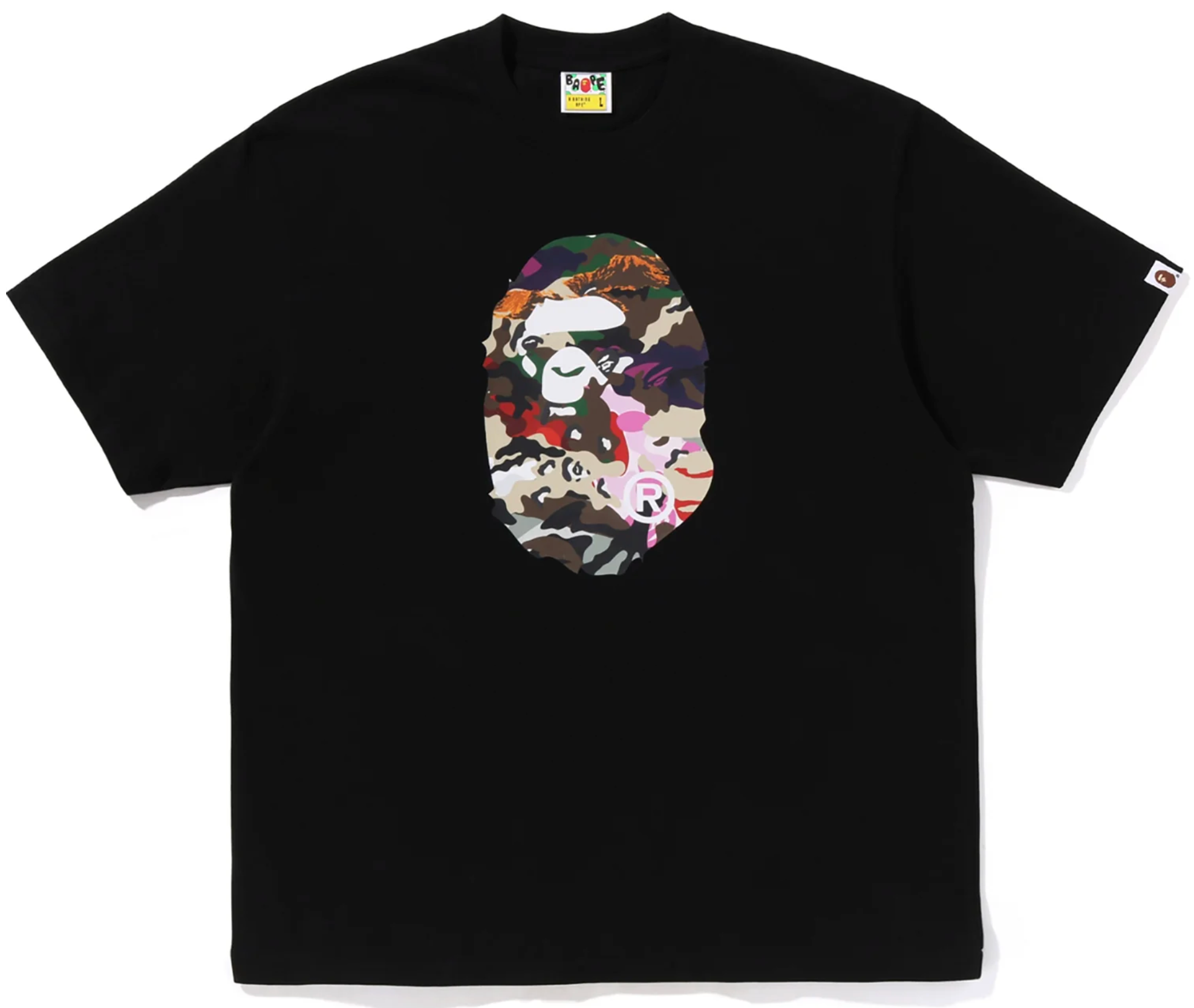 HYBRID CAMO APE HEAD RELAXED FIT TEE MENS-BLK