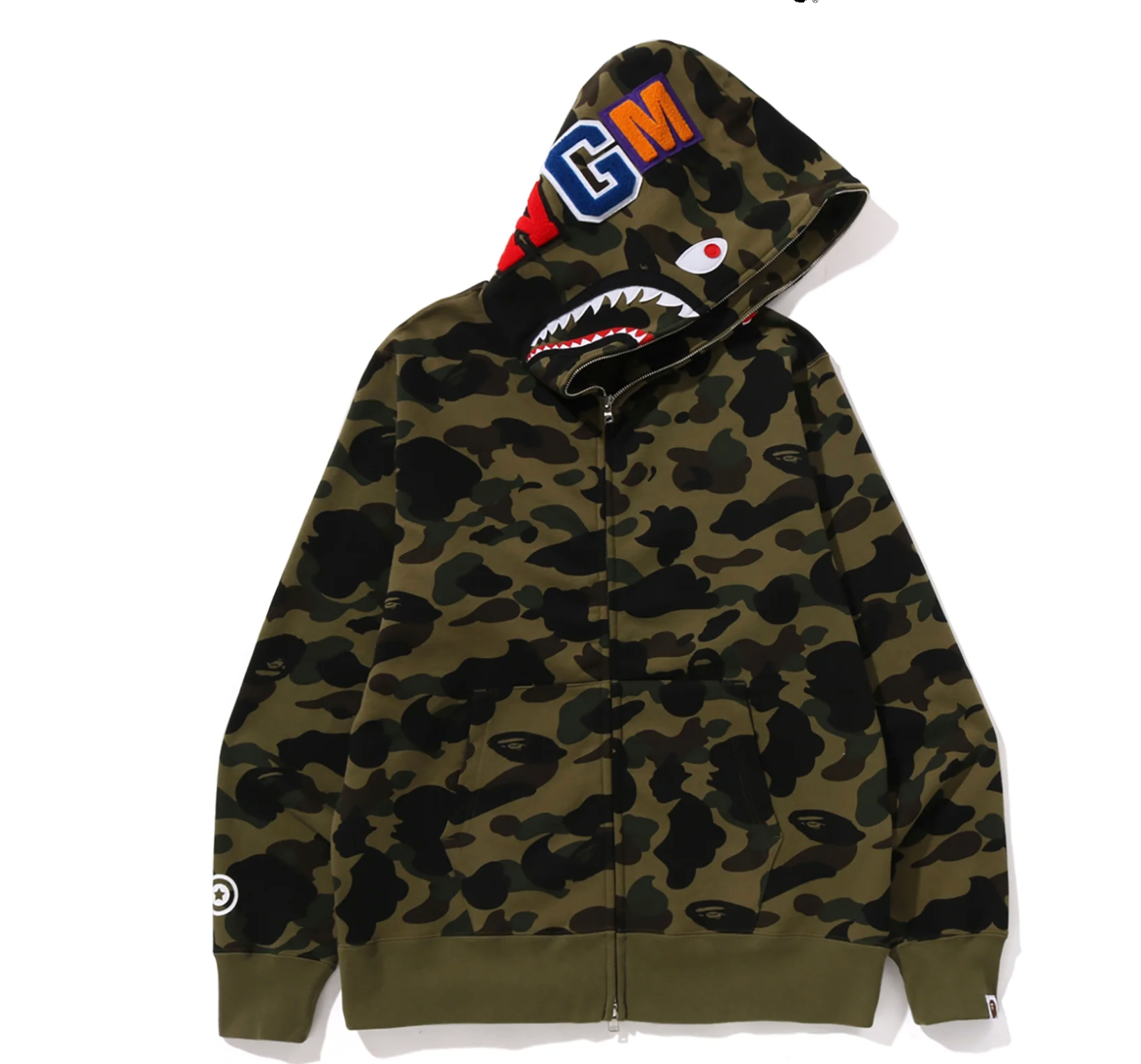BAPE 1ST CAMO SHARK FULL ZIP HOODIE MENS