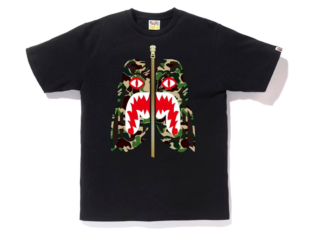 BAPE ABC Camo Tiger Tee Black/Green