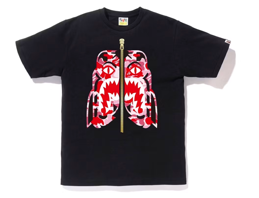 BAPE ABC Camo Tiger Tee Black/Pink