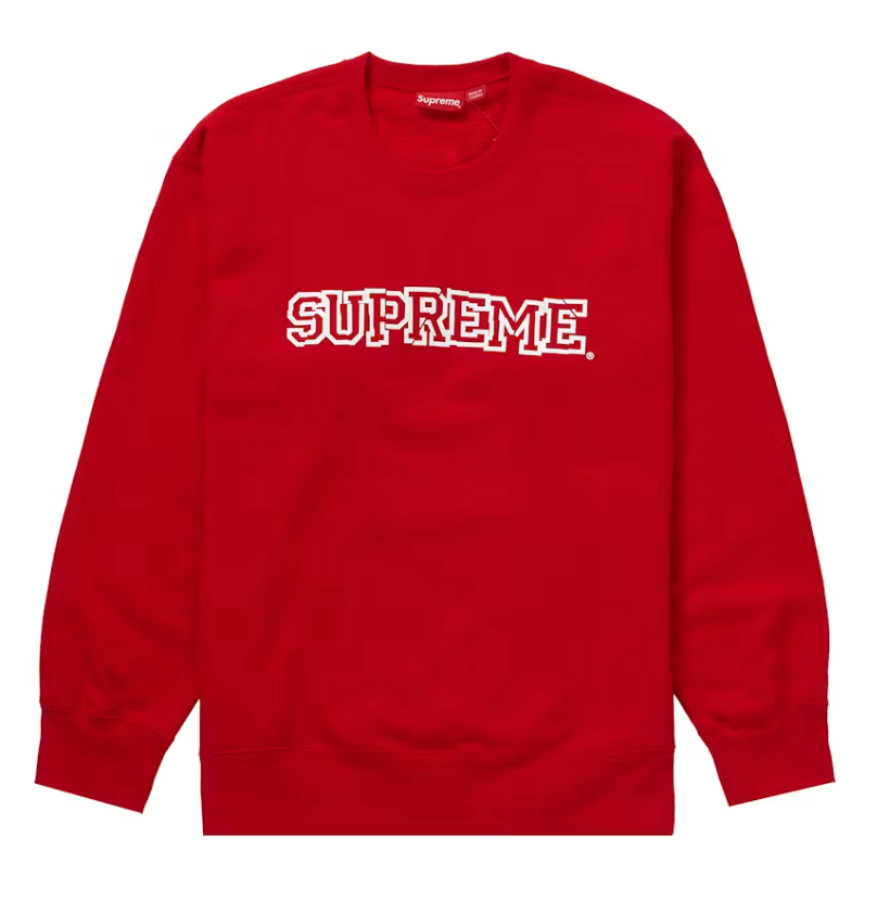 Supreme Shattered Logo Crewneck Red