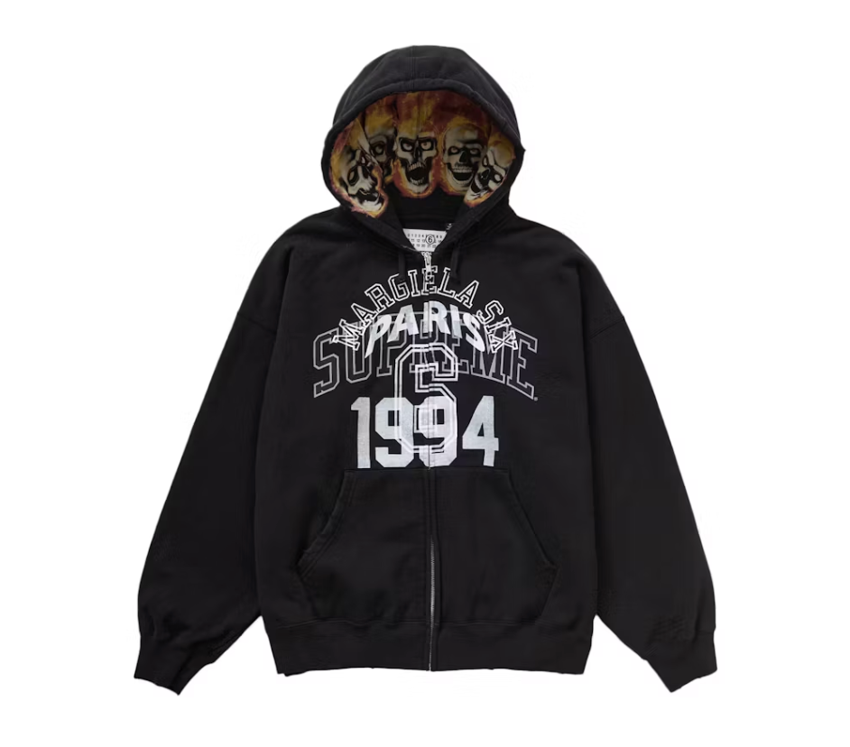 Supreme MM6 Maison Margiela Zip Up Hooded Sweatshirt