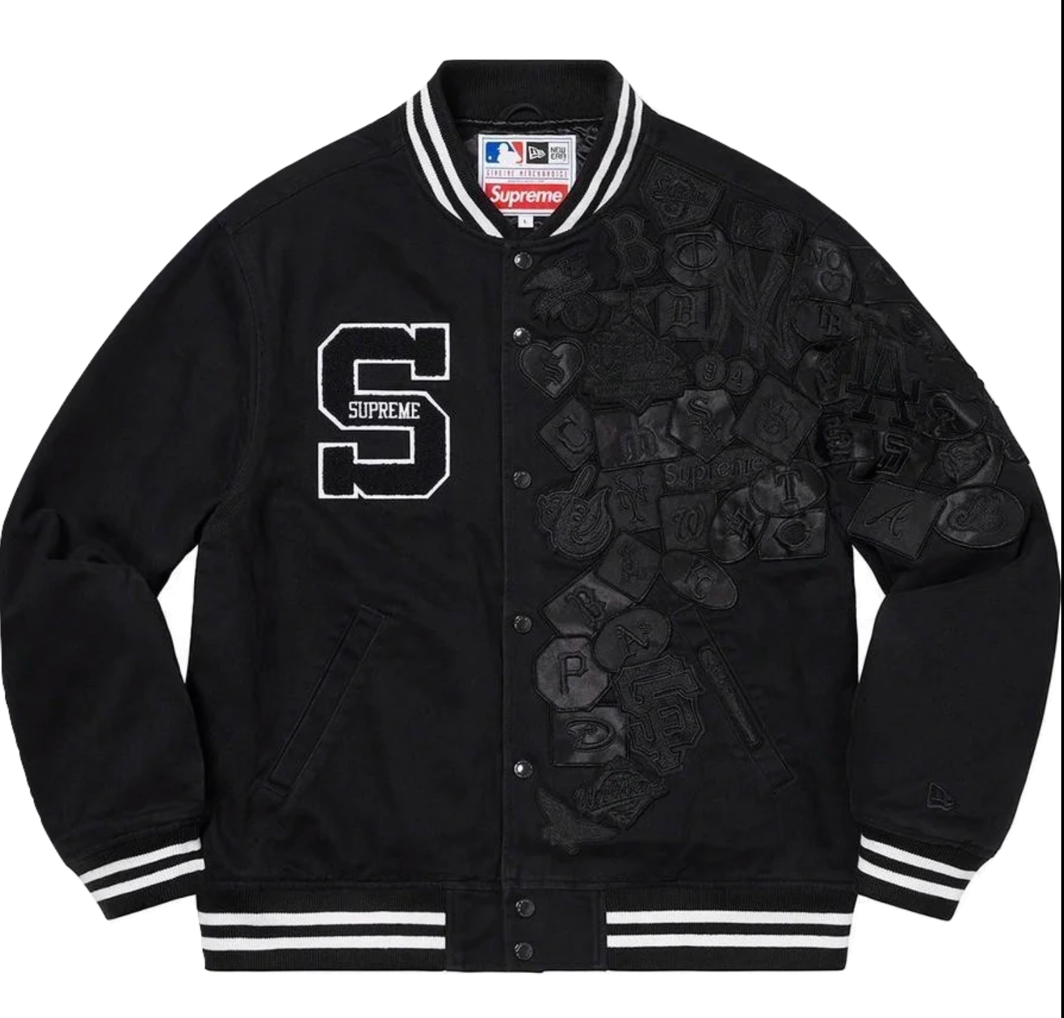 Supreme New Era MLB Varsity Jacket Black
