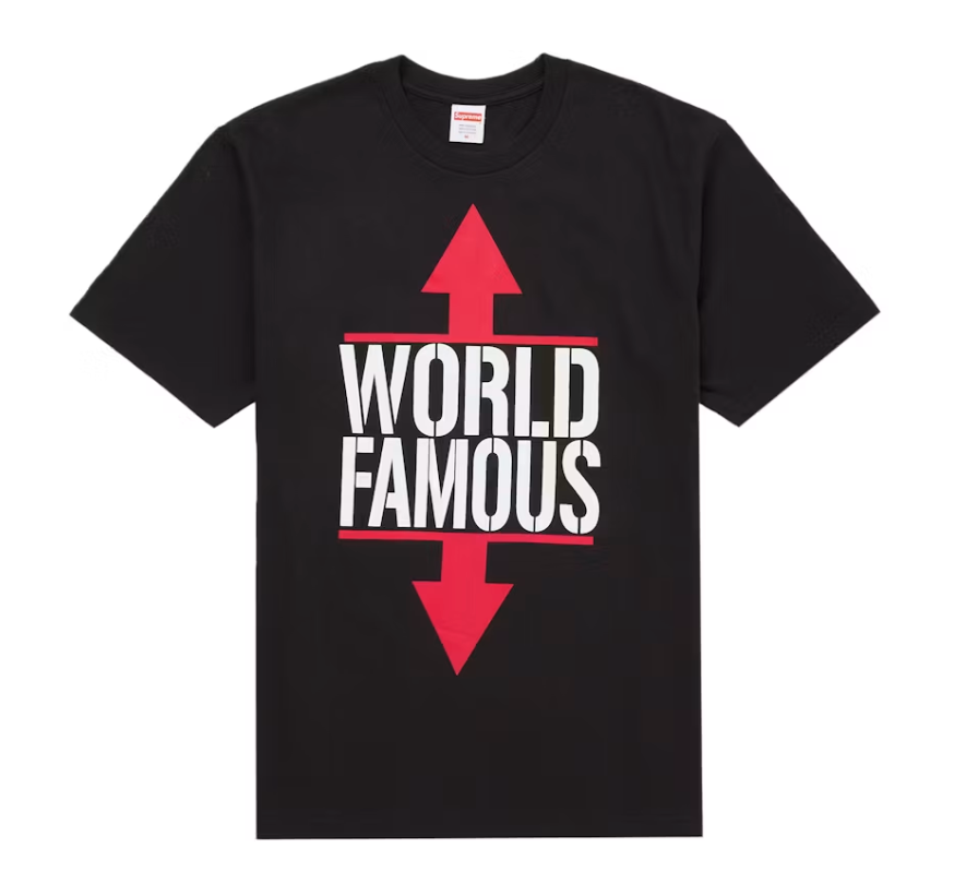 Supreme World Famous Tee Black