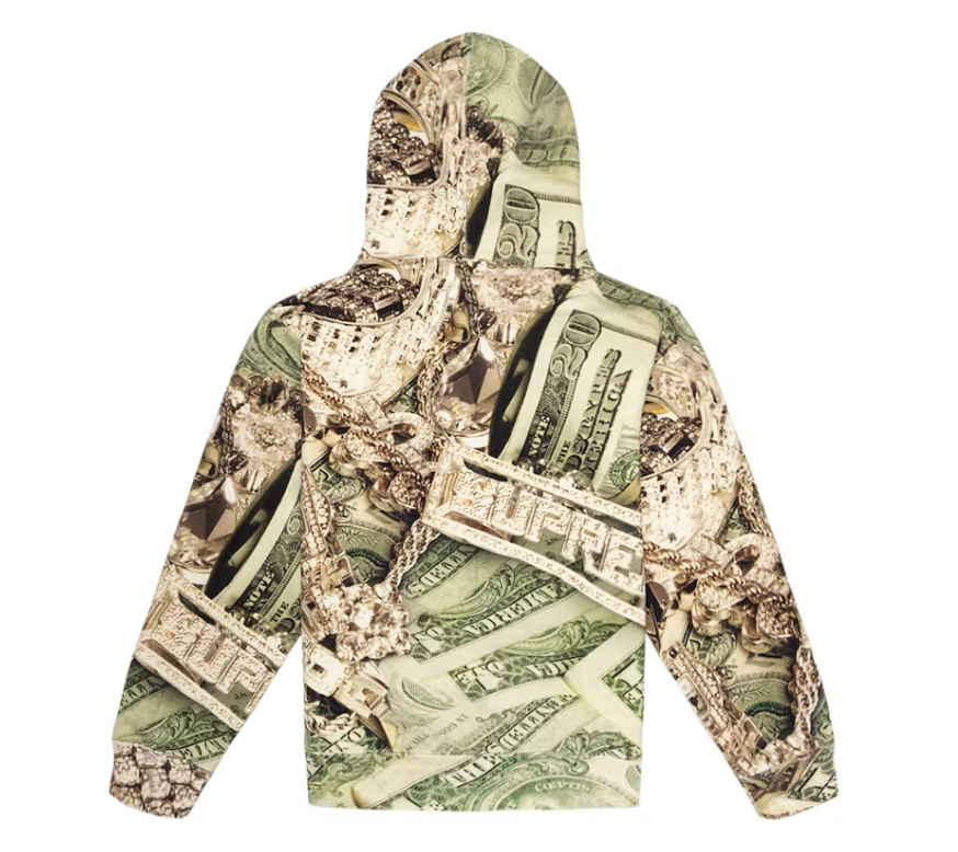 Supreme Bling Hooded Sweatshirt Green PRE OWNED