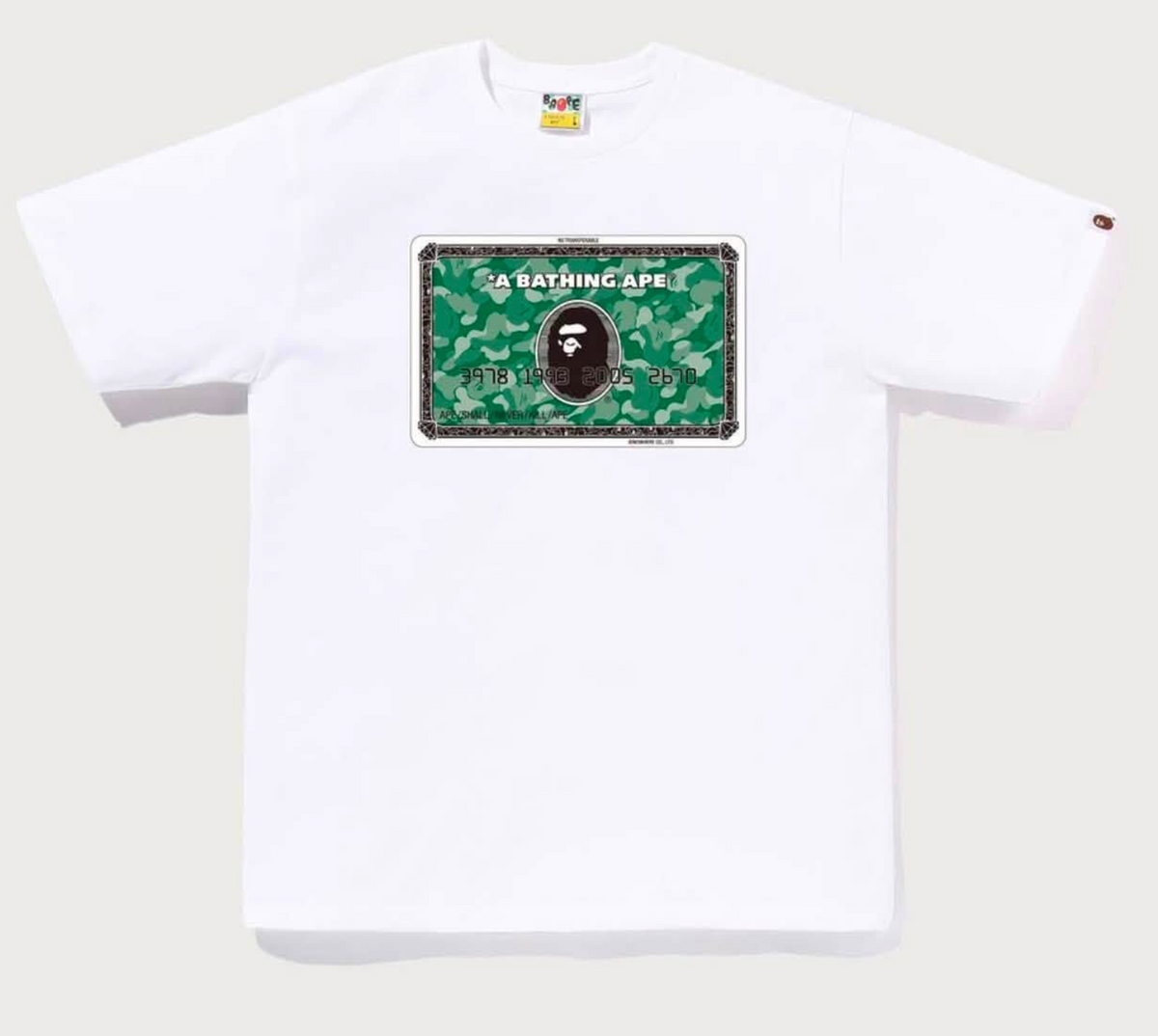 BAPE CARD TEE WHITE