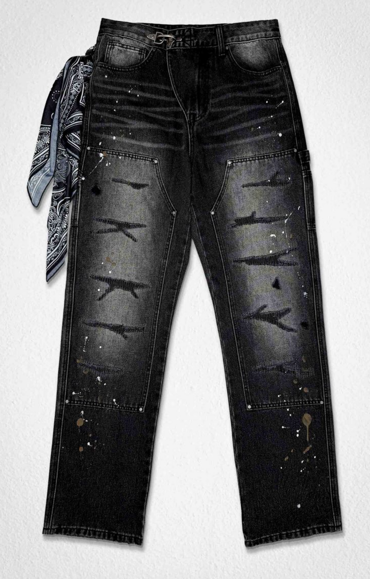 First Row Canvas Fire Workwear Pants Black