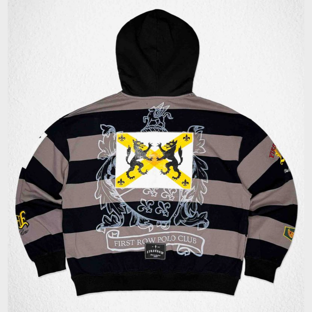 FIRST ROW CLUB STUDDED CREST HOODIE