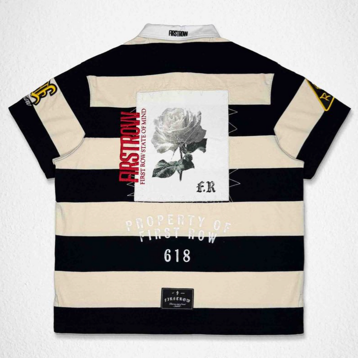 FIRST ROW STATE OF MIND BLACK SCRIPT POLO
