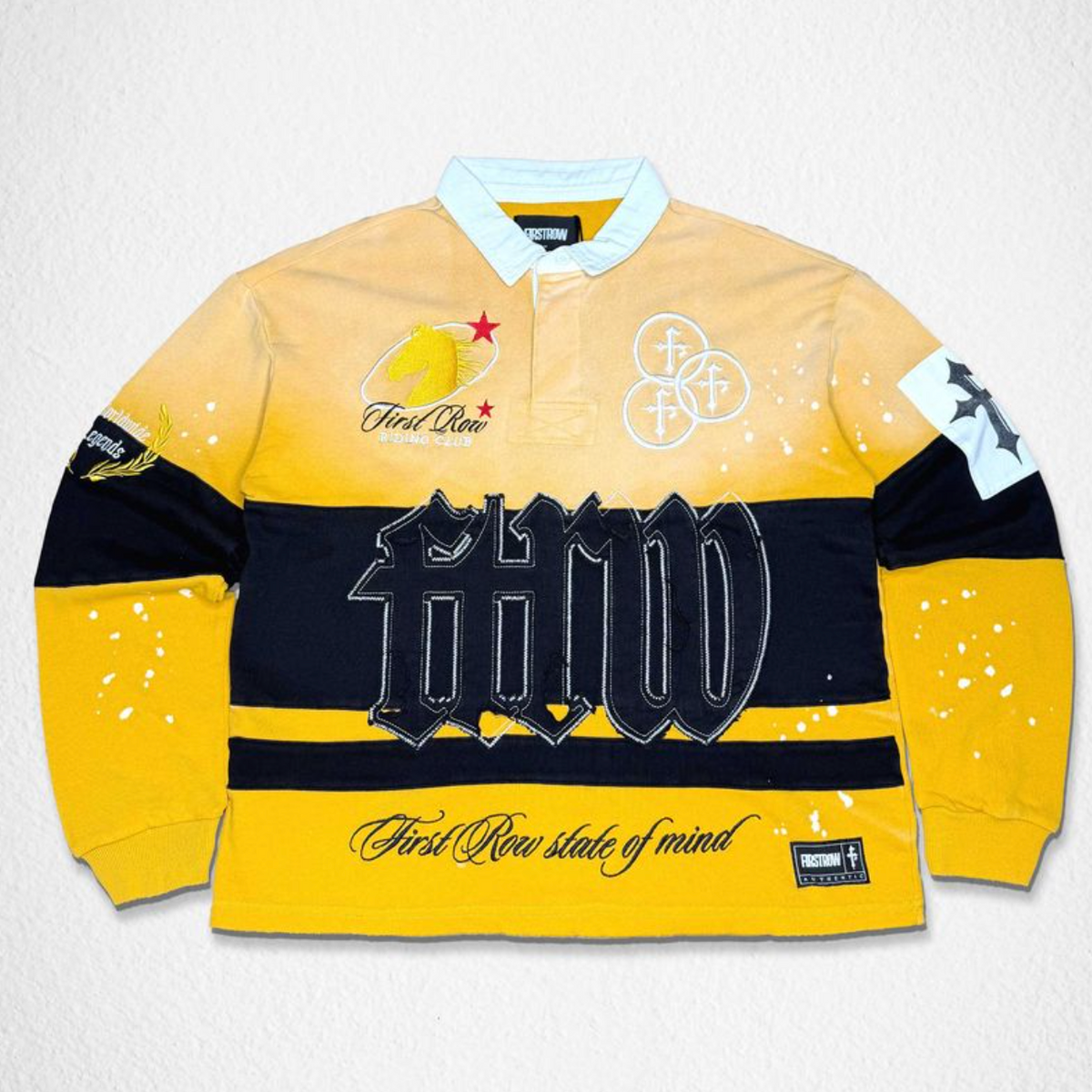 FIRST ROW RIDING CLUB CHAMPION CREST POLO