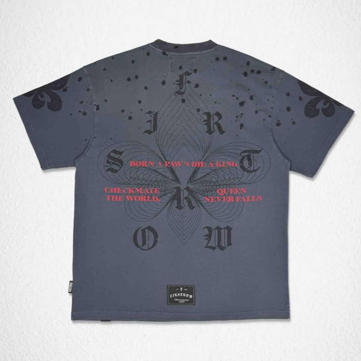 FIRST ROW BORN A PAWN CHECKMATE TEE