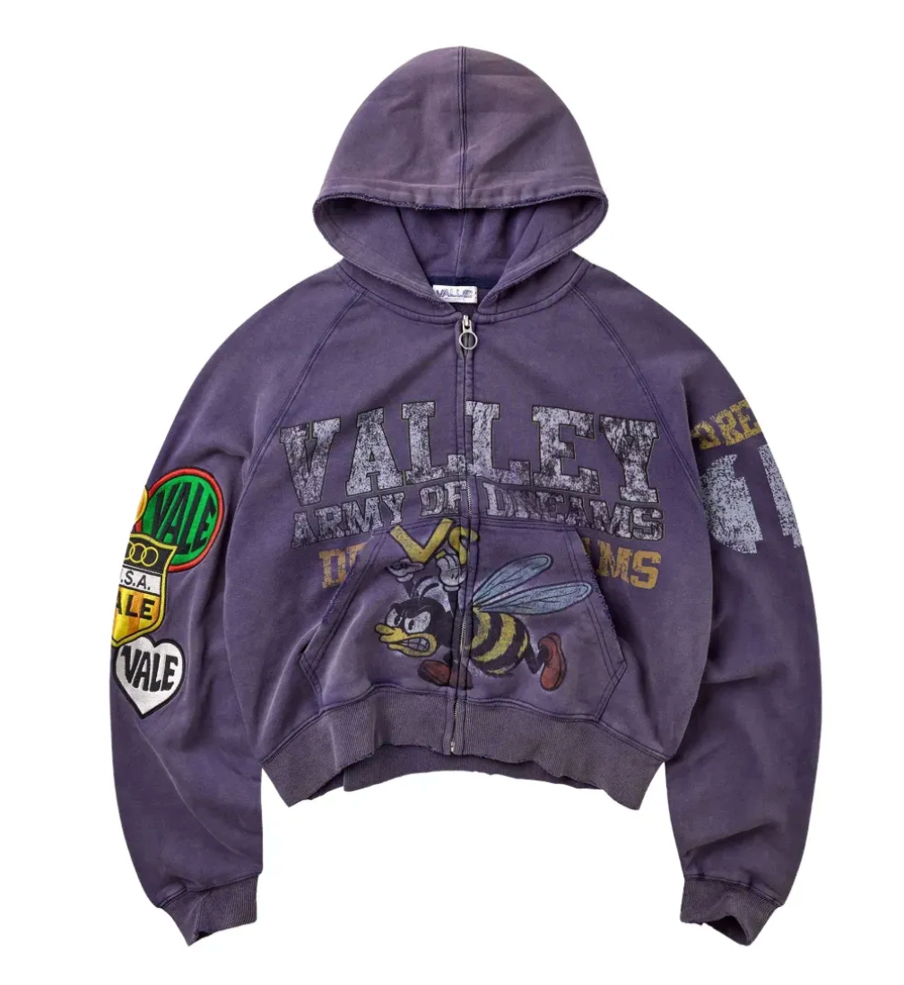 Vale Forever Army Zip Up Navy