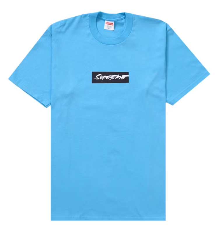 Supreme Futura Box Logo Tee Bright Blue