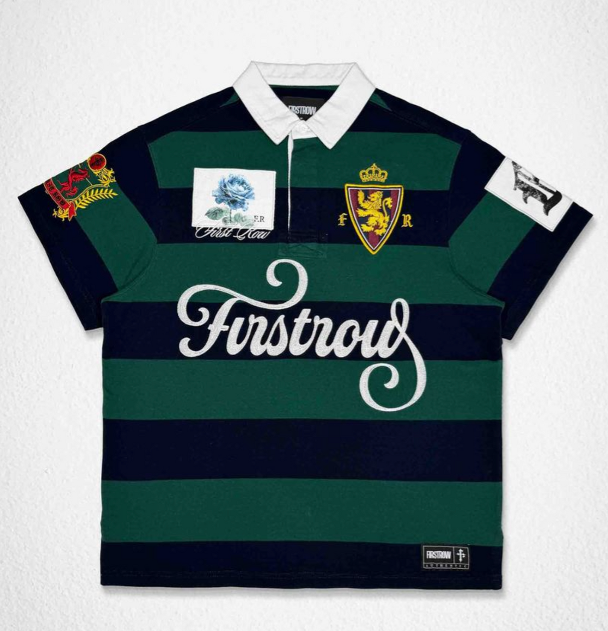 FIRST ROW STATE OF MIND HUNTER GREEN BLOOM POLO