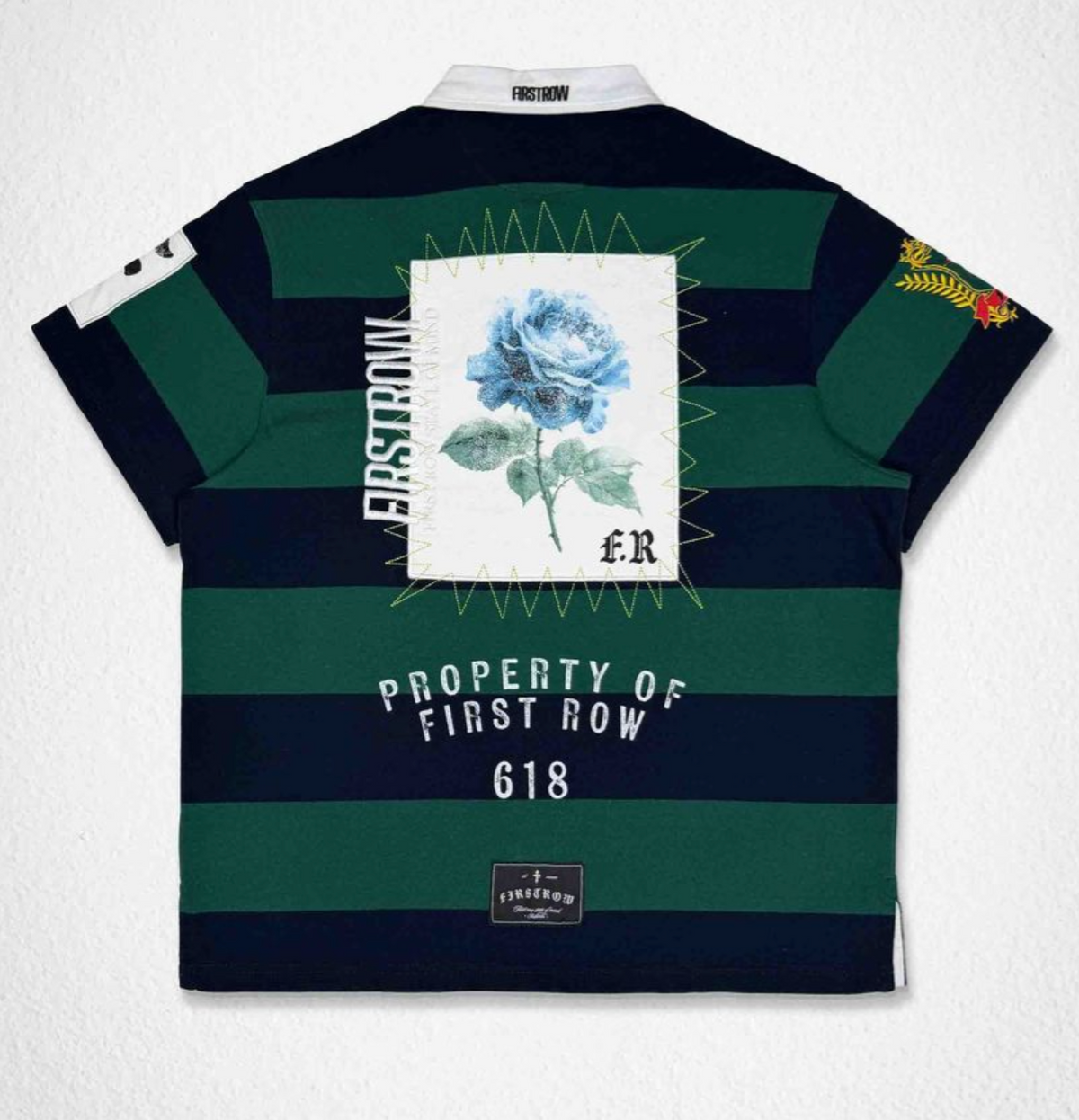 FIRST ROW STATE OF MIND HUNTER GREEN BLOOM POLO