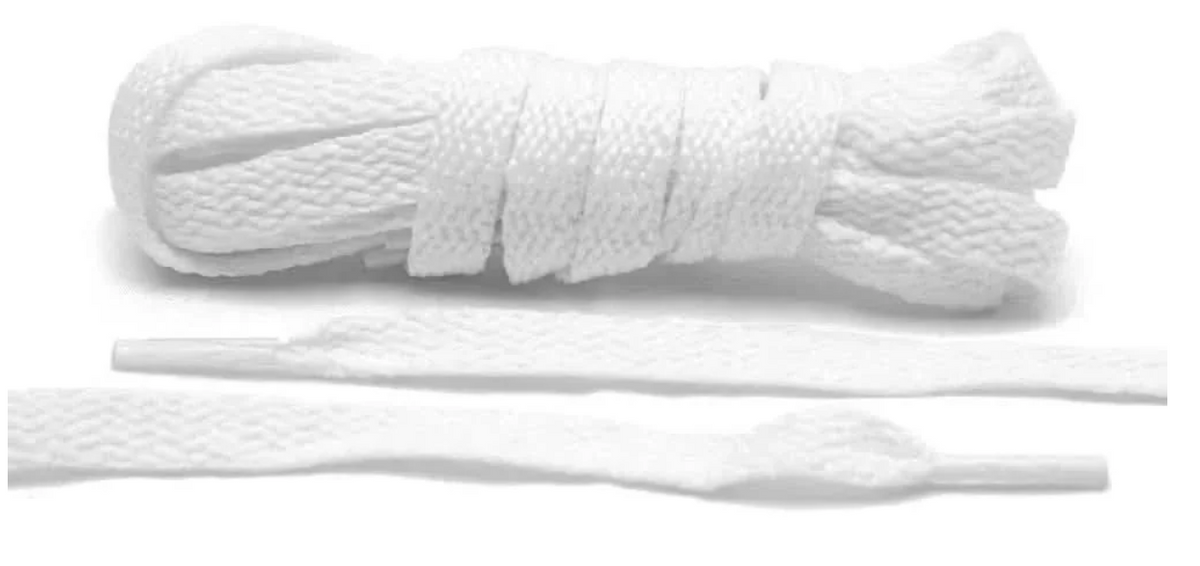 White Flat Shoe Laces