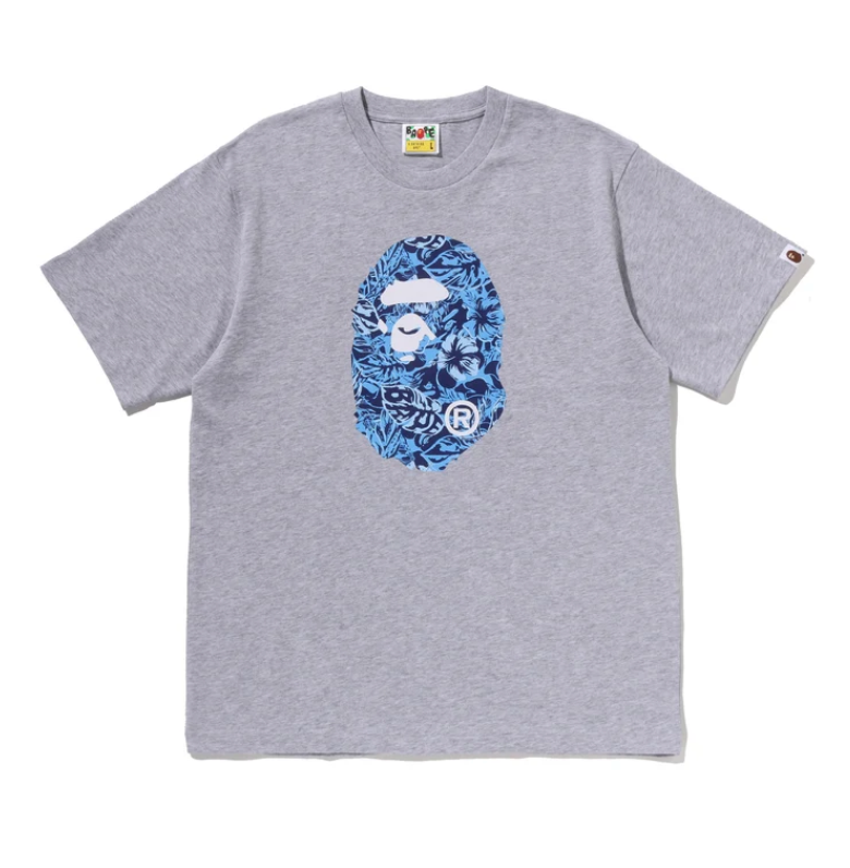 PALM RESORT CAMO APE HEAD TEE GREY/BLUE