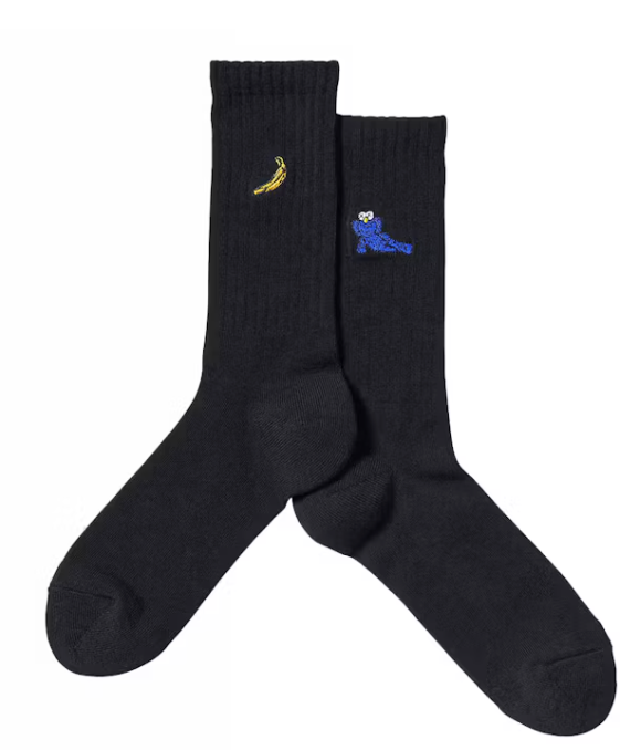 KAWS x Uniqlo Warhol Socks Black