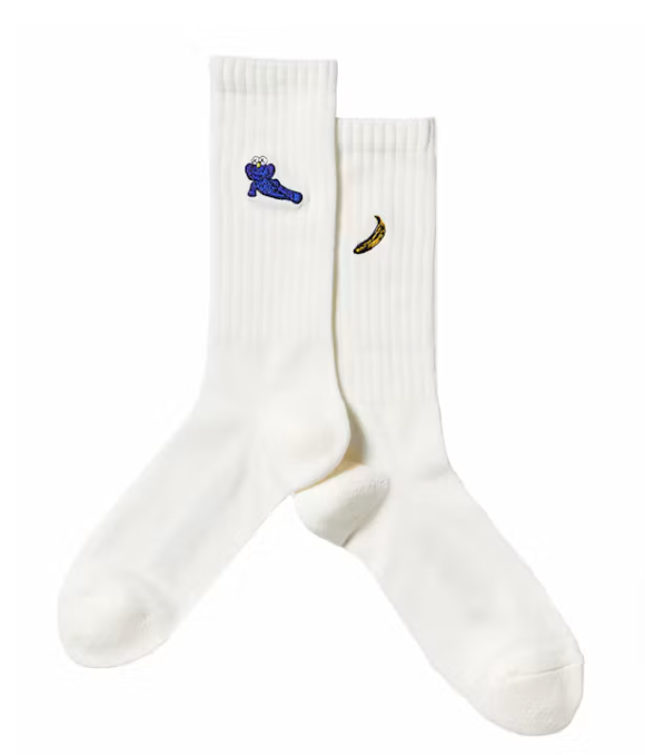 KAWS x Uniqlo Warhol Socks White