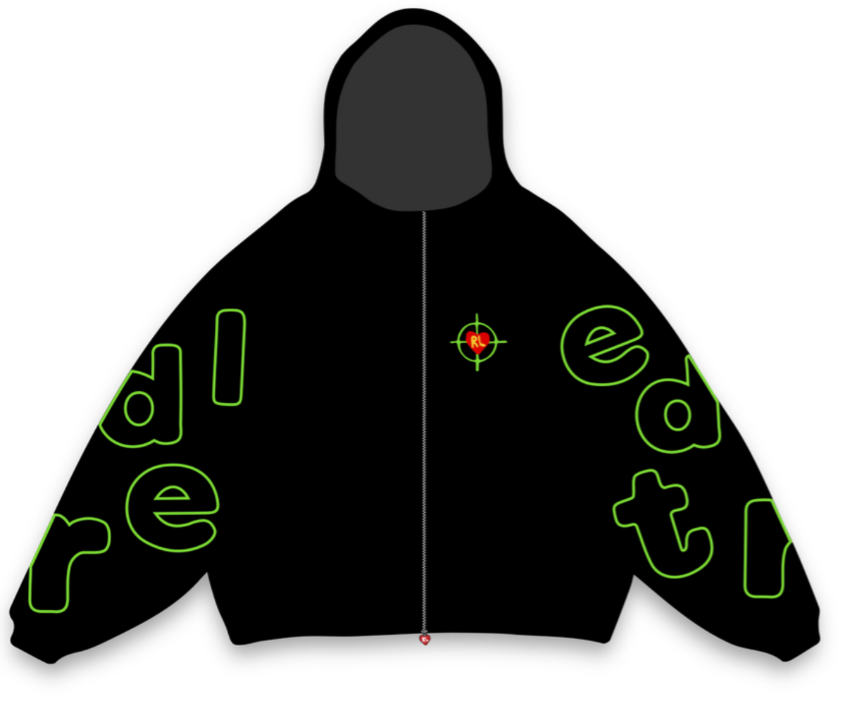 We Don't Miss Scattered Zip Up Hoodie