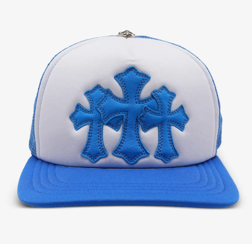 Chrome Hearts Cemetery cross-patch trucker hat