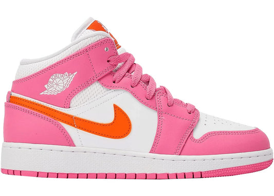 Jordan 1 Mid Pinksicle Safety Orange (GS)