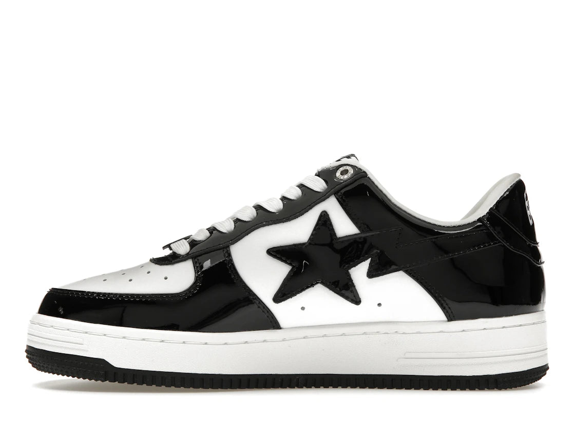 A Bathing Ape Bape Sta Patent Leather Black White