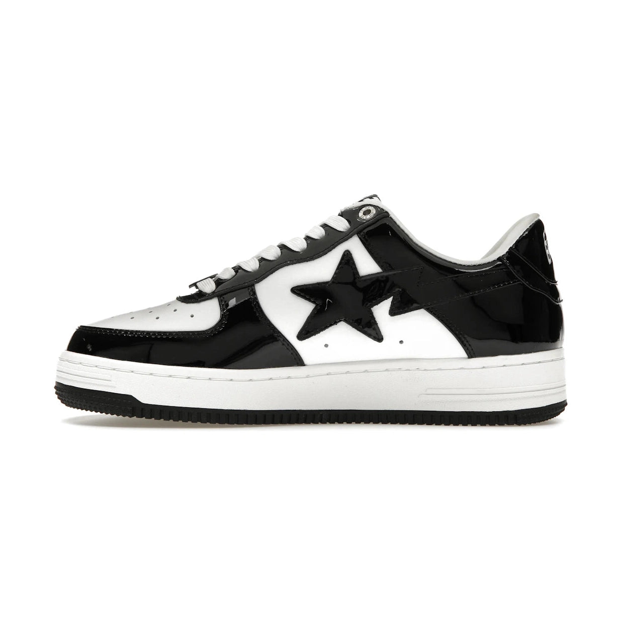 A Bathing Ape Bape Sta Patent Leather Black White