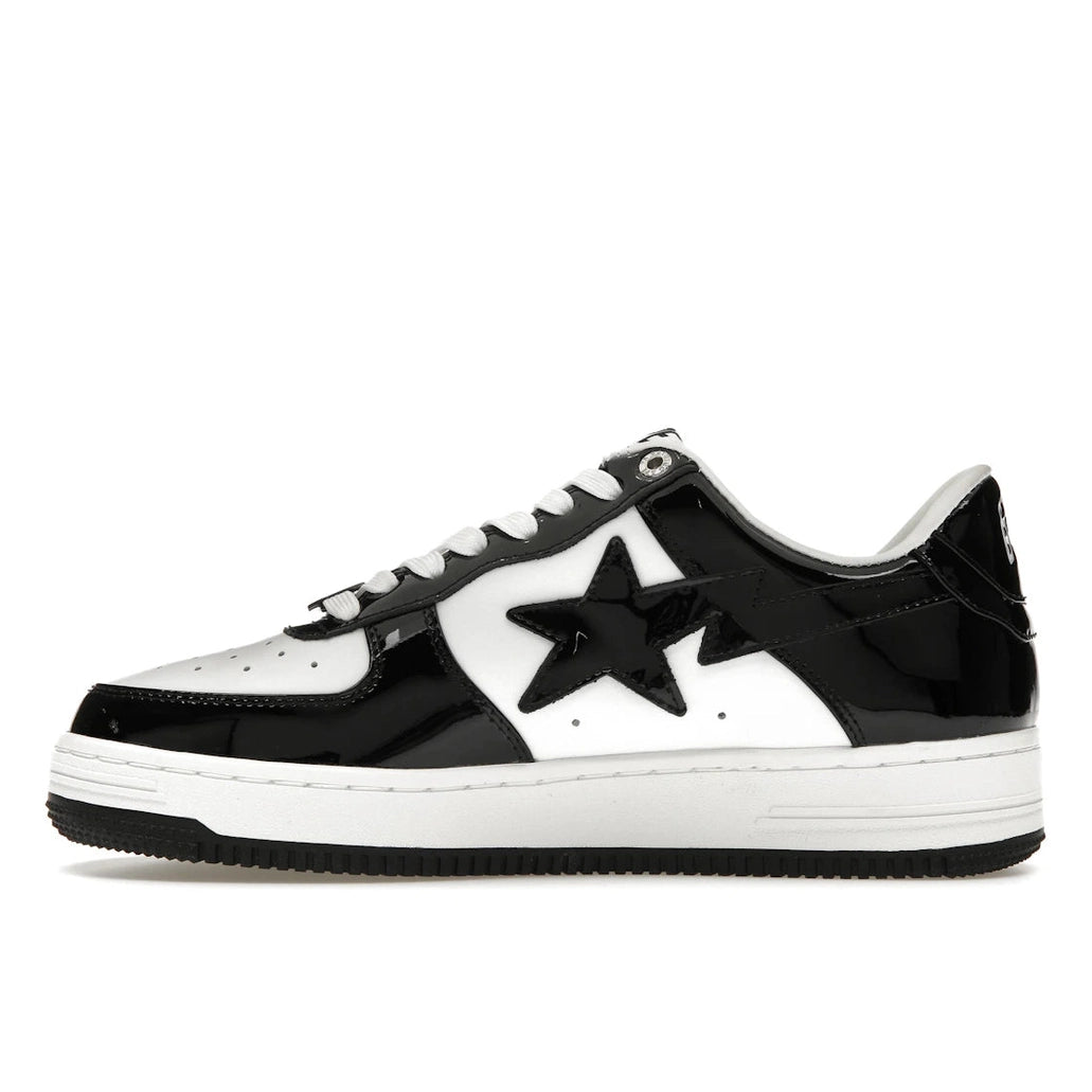 A Bathing Ape Bape Sta Patent Leather Black White