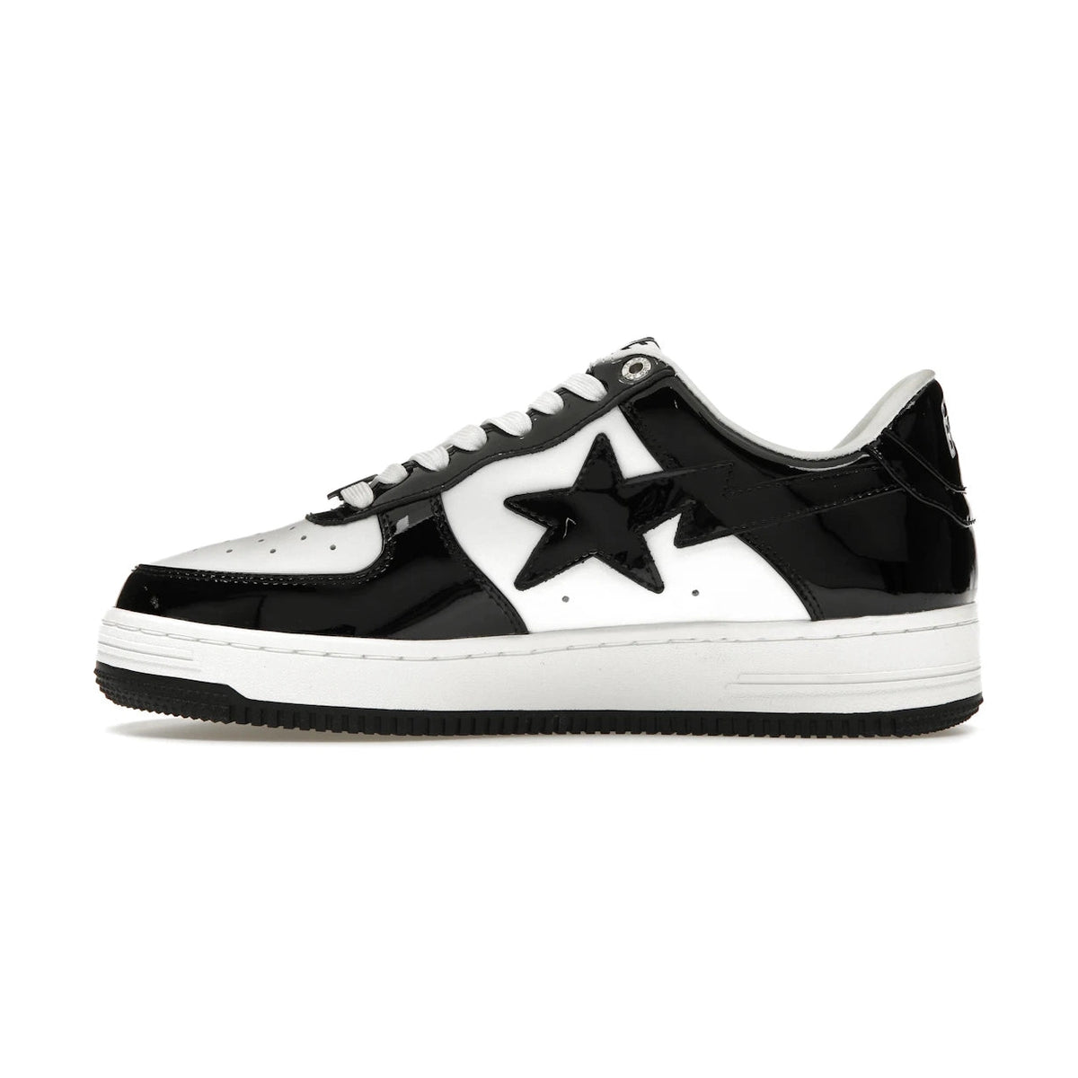 A Bathing Ape Bape Sta Patent Leather Black White