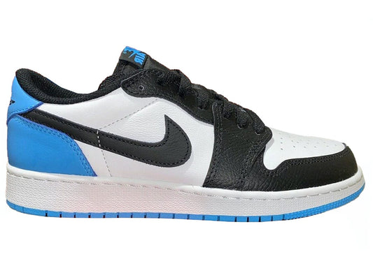 Jordan 1 Retro Low OG Black Dark Powder Blue (GS)