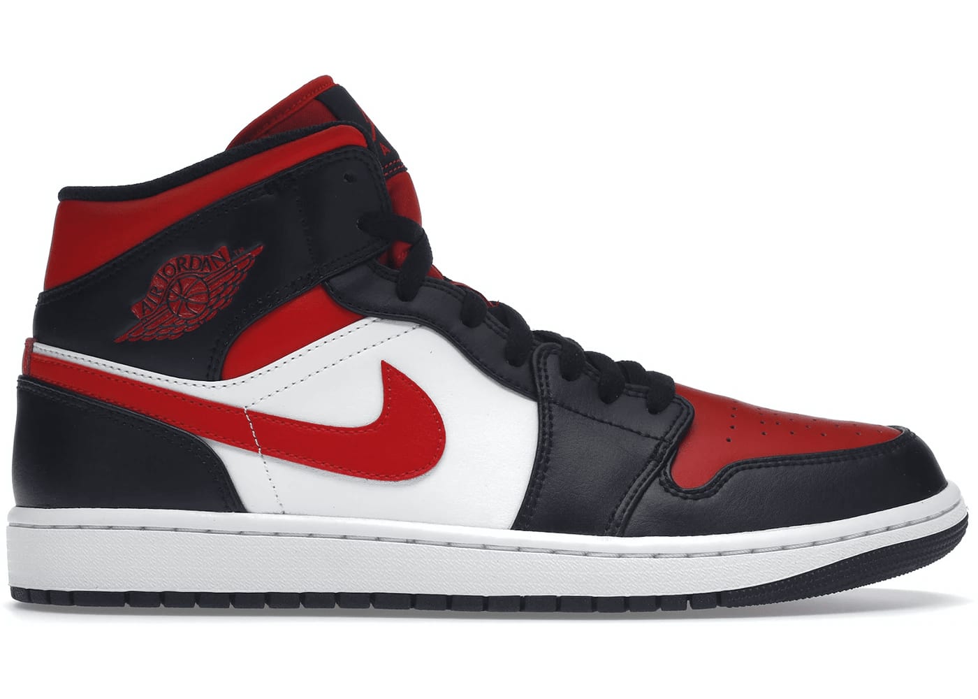 Jordan 1 Mid White Black Red (2022)