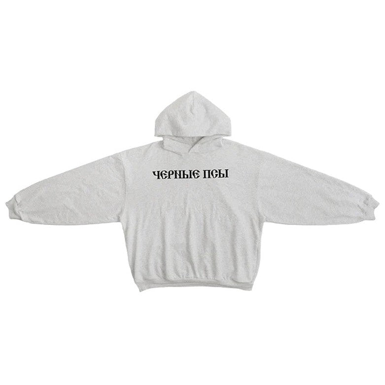Yeezy Gosha Black Dogs Hoodie Heather Grey
