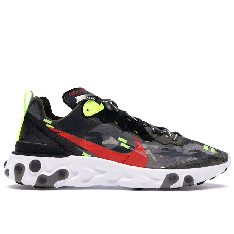Nike React Element 87 Medium Olive Bright Crimson