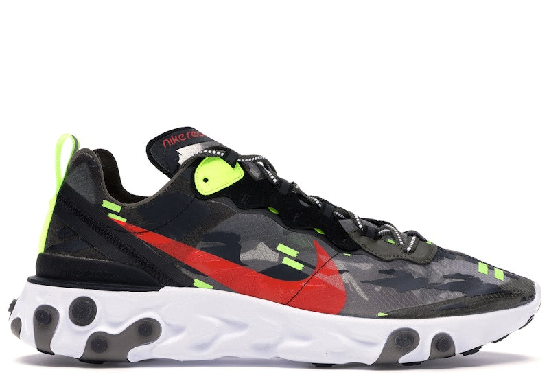 Nike React Element 87 Medium Olive Bright Crimson