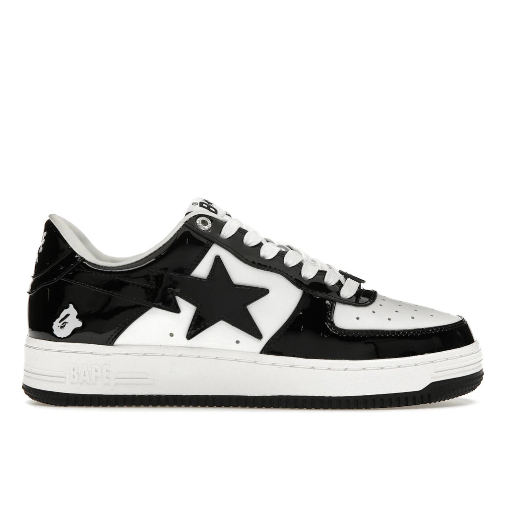 A Bathing Ape Bape Sta Patent Leather Black White