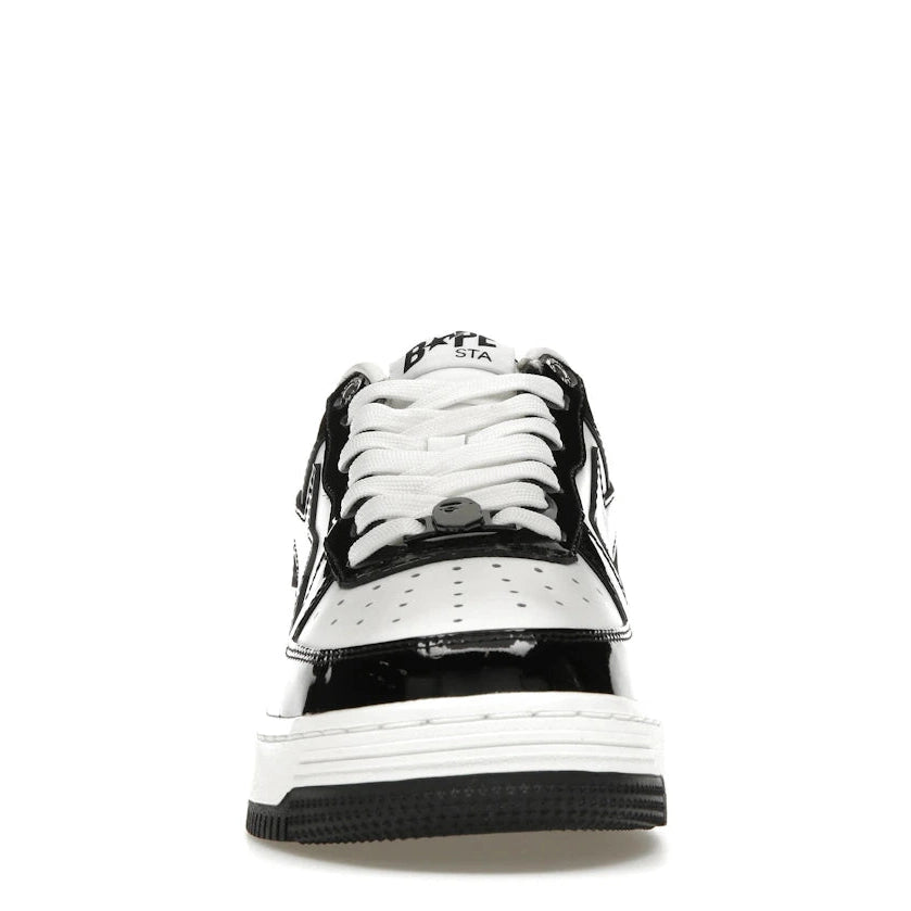 A Bathing Ape Bape Sta Patent Leather Black White