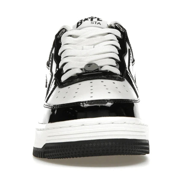 A Bathing Ape Bape Sta Patent Leather Black White