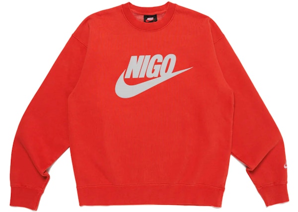 Nike x Nigo NRG Fleece Crew Sweatshirt Red