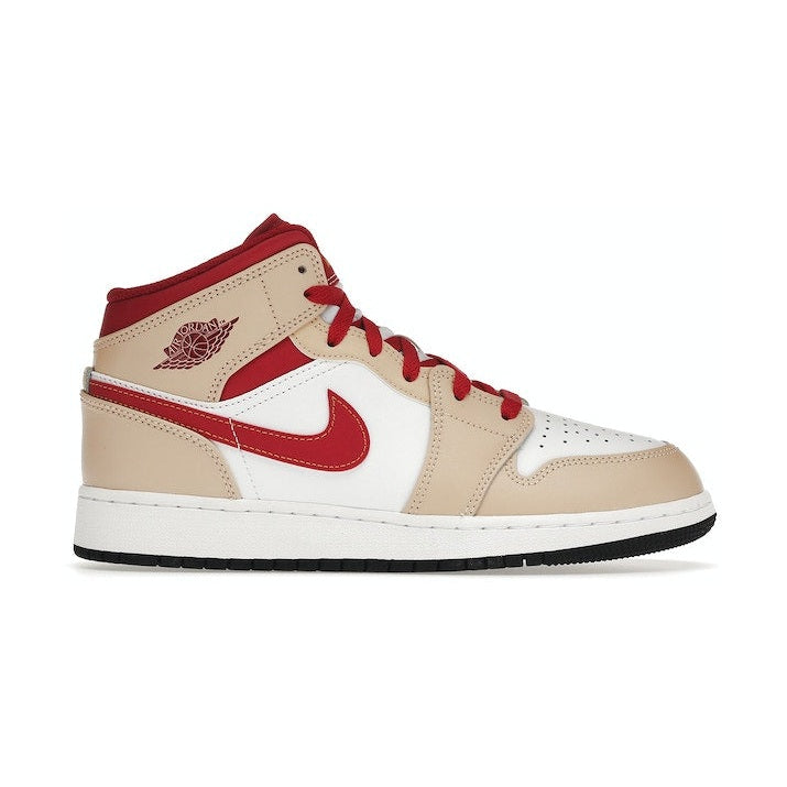 Jordan 1 Mid Light Curry Cardinal (GS)