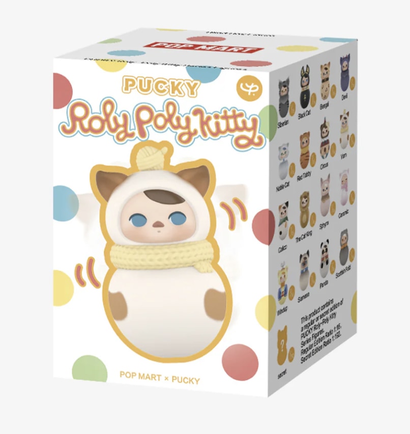 Pop Mart PUCKY Roly-Poly Kitty Series Vinyl Plush 