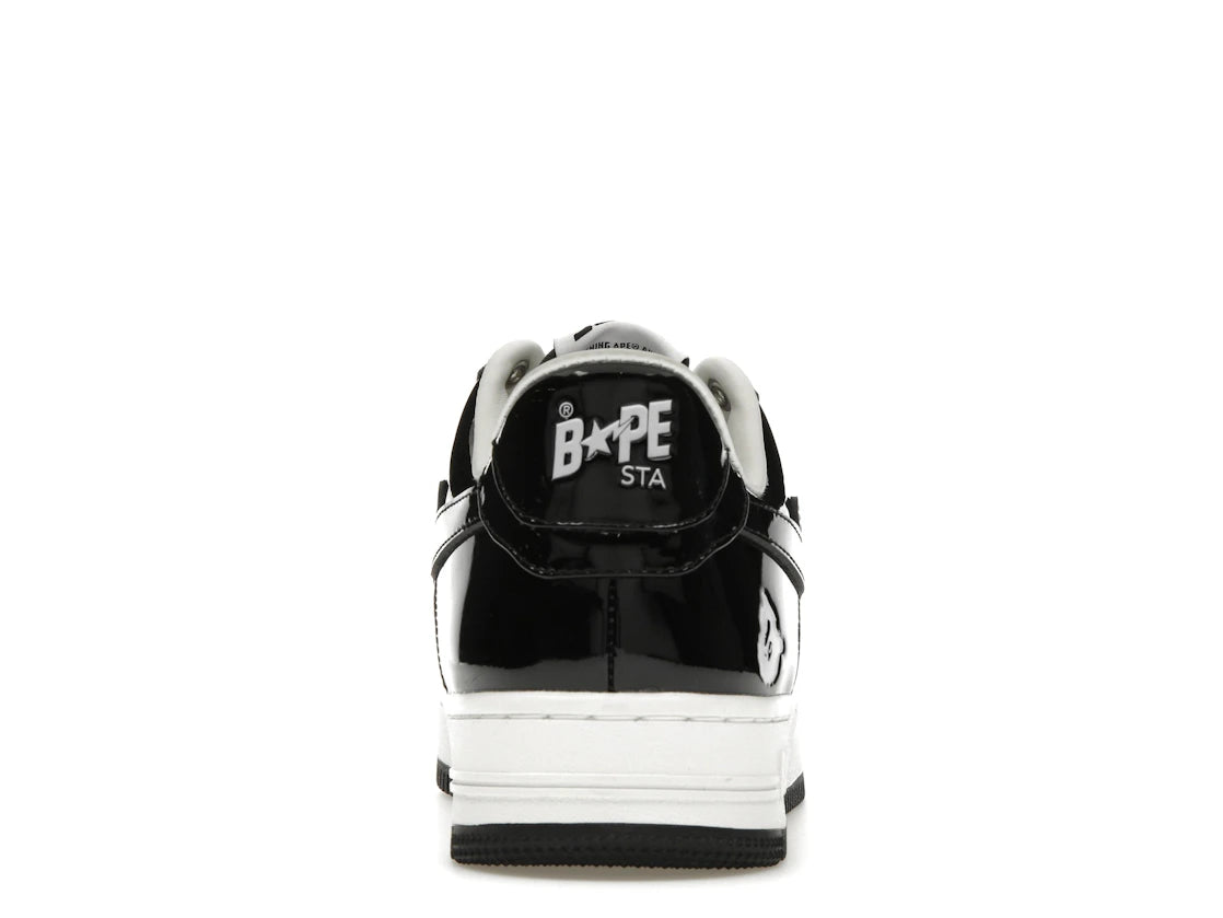 A Bathing Ape Bape Sta Patent Leather Black White