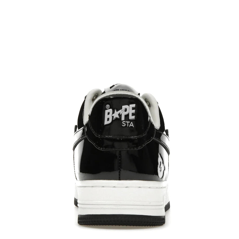 A Bathing Ape Bape Sta Patent Leather Black White