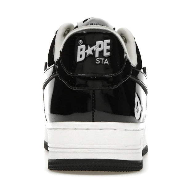 A Bathing Ape Bape Sta Patent Leather Black White
