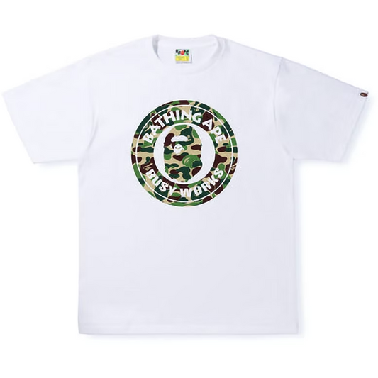 BAPE ABC Camo Single Color Busy Works Tee (SS22) White Green