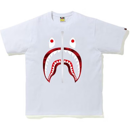 BAPE Color Camo Shark T-Shirt (SS20) White/Red