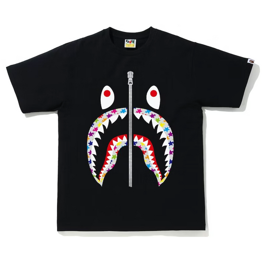 BAPE Sta Pattern Shark Tee Black