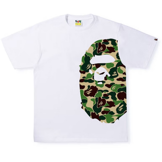 BAPE ABC Camo Single Color Side Big Ape Head Tee (SS22) White Green