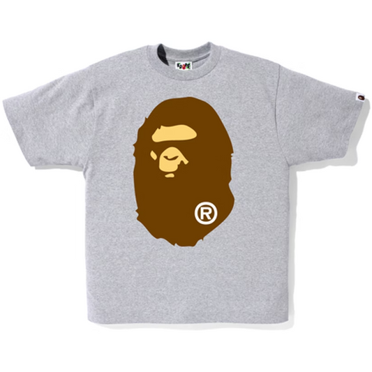 BAPE Big Ape Head Tee Gray