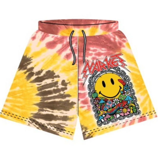 SMILEY IRON MARKET TIE-DYE SHORTS